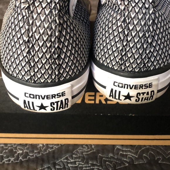 Converse White/Black/White High Top Sneakers - Picture 4 of 9